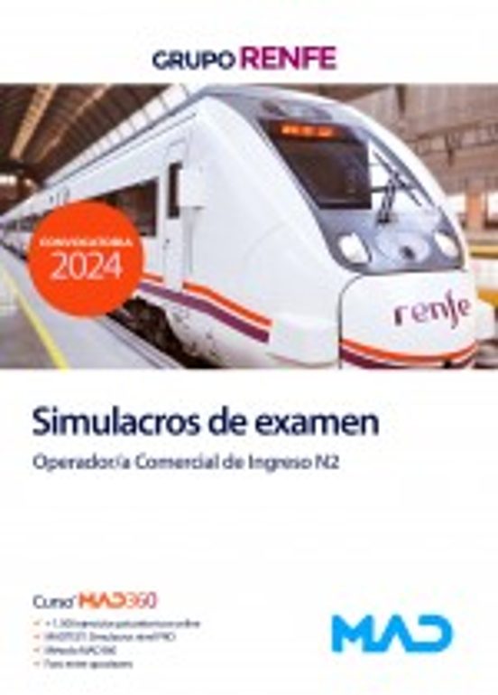 Operador Comercial De Ingreso N2 Del Grupo Renfe. Simulacros De Examen