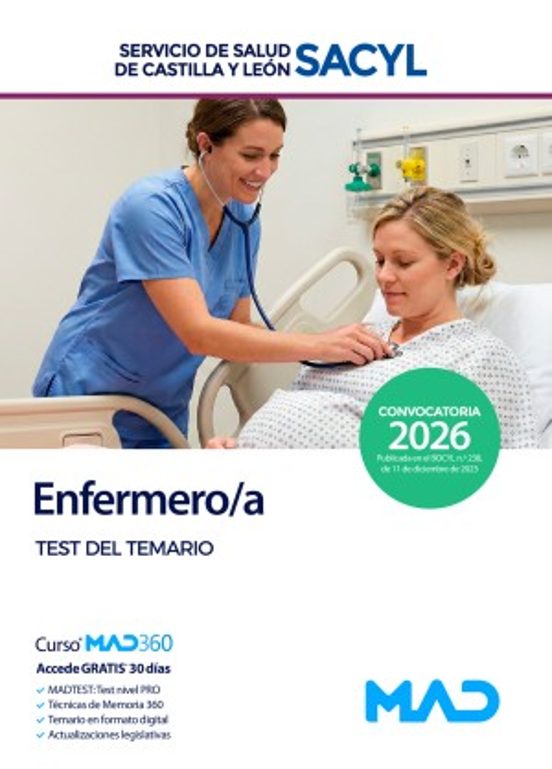 Enfermero/a. Test Del Temario. Servicio De Salud De Castilla Y León