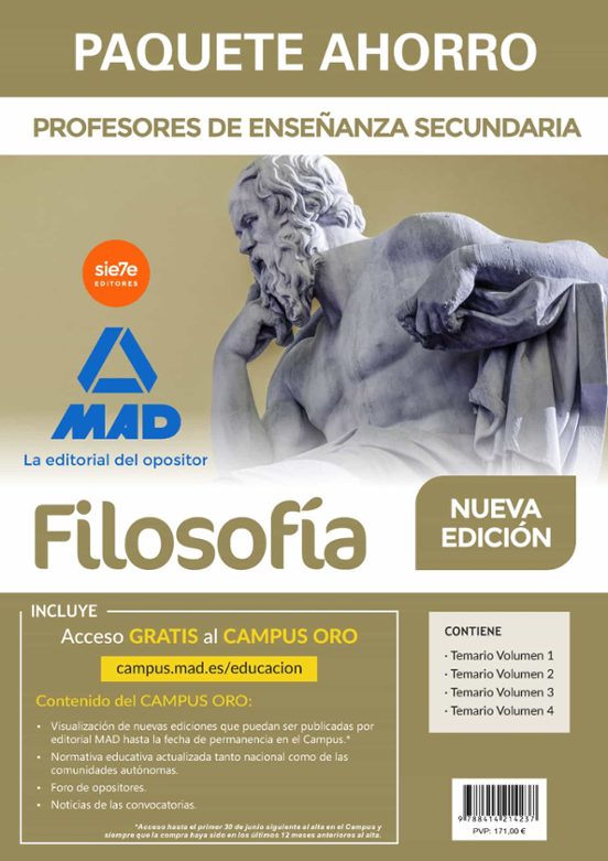 Paquete Ahorro Filosofía Cuerpo De Profesores De Enseñanza Secundaria