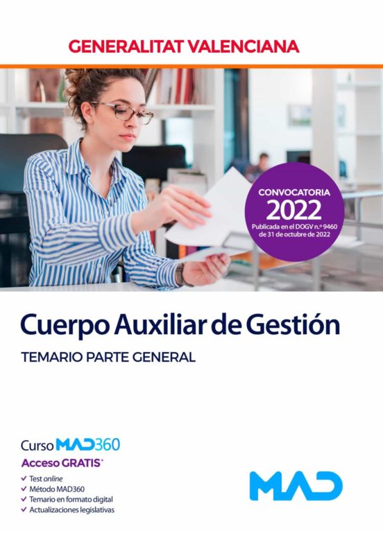 Cuerpo Auxiliar De Gestión De La Generalitat Valenciana. Temario Parte General