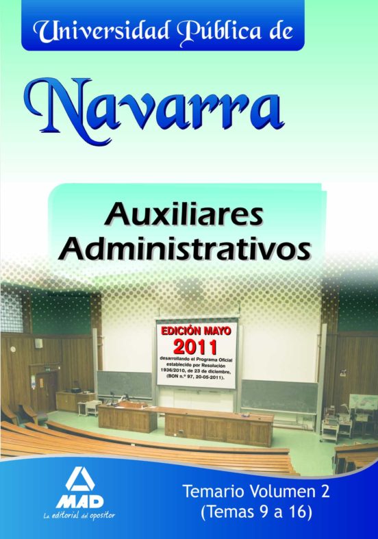 Auxiliares Administrativos De La Universidad Pública De Navarra. Temario Vol.Ii