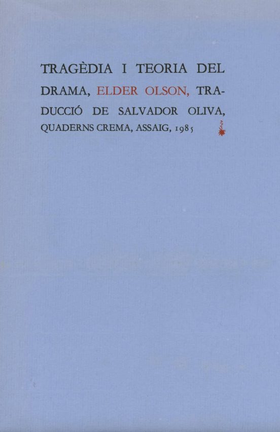 Tragèdia I Teoria Del Drama