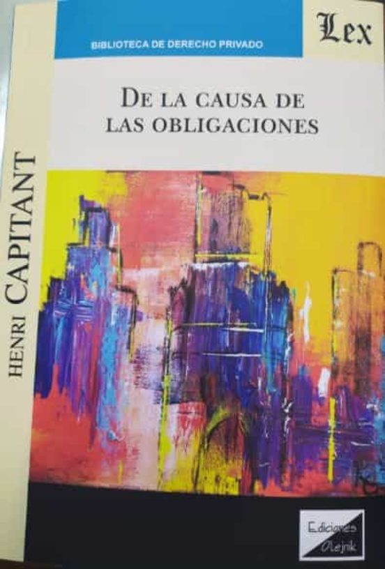 De La Causa De Las Obligaciones