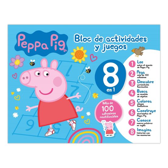 Peppa Pig. Ludum Bloc De Actividades Y Juegos 8 En 1