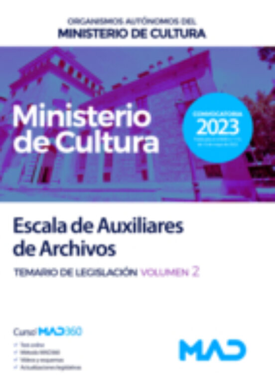 Escala De Auxiliares De Archivos. Vol 2 De Legislacio Organismos Auton