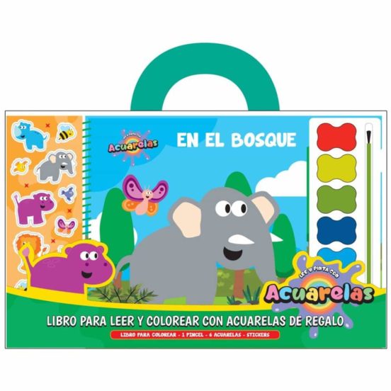 En El Bosque. Libros Para Leer Y Colorear Con Acuarelas