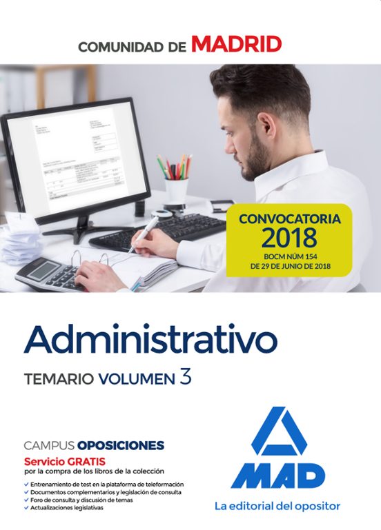 Administrativo De La Comunidad De Madrid. Temario Volumen 3