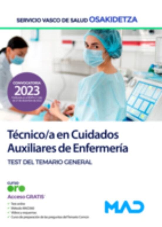 Técnico/a En Cuidados Auxiliares De Enfermería. Test Del Temario Gener