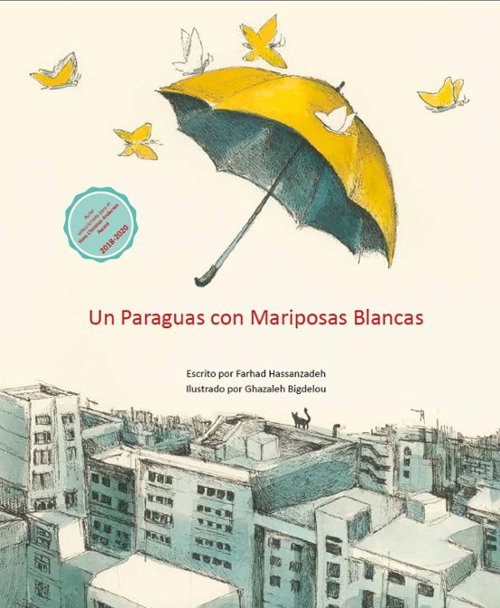 Un Paraguas Con Mariposas Amarillas