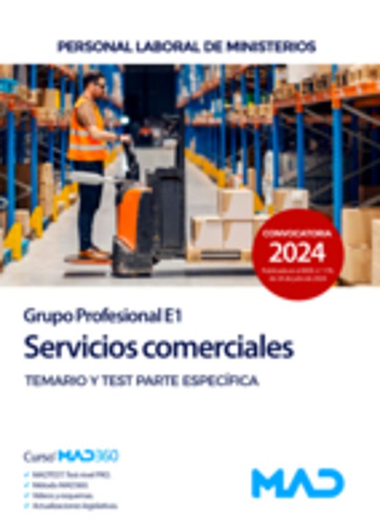 Servicios Comerciales . Personal Laboral De Ministerios. Temario Específico Y Test