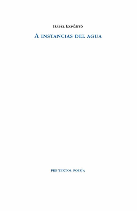 A Instancias Del Agua
