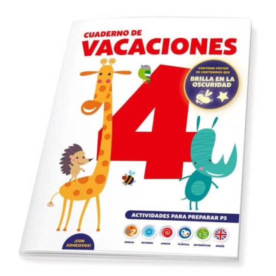 Cuaderno De Vacaciones 4 Años Poster Luminiscente