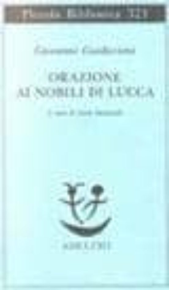 Orazione Ai Nobili Di Lucca