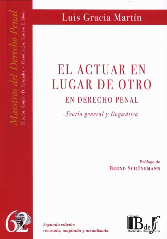 El Actuar En Lugar De Otro En Derecho Penal