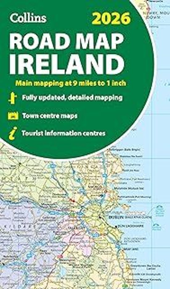 2026 Collins Road Map Of Ireland : Folded Map