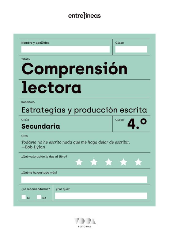Entrelineas 4. Comprension Lectora Estrategias y Produccion Escrita