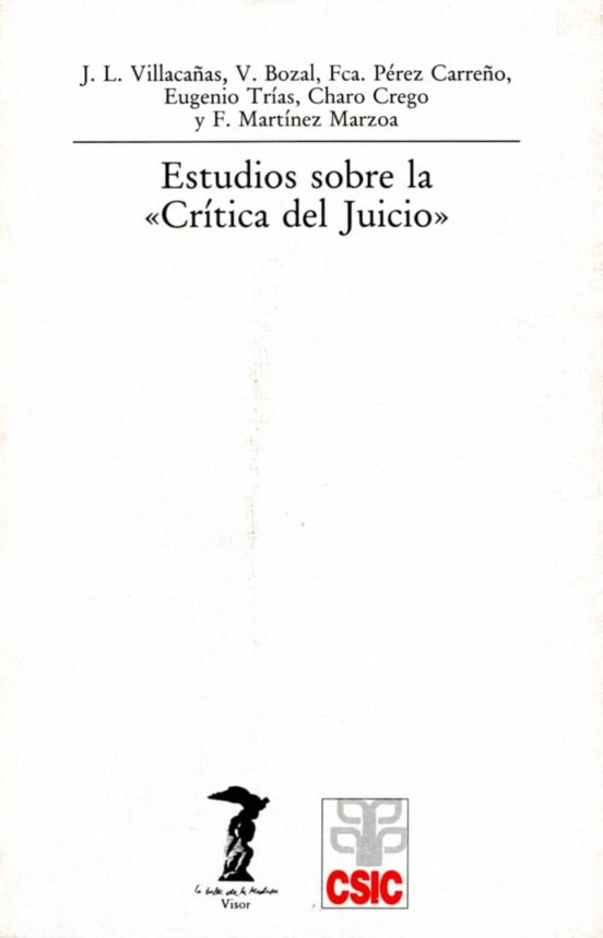 Estudios Sobre La Critica Del Juicio