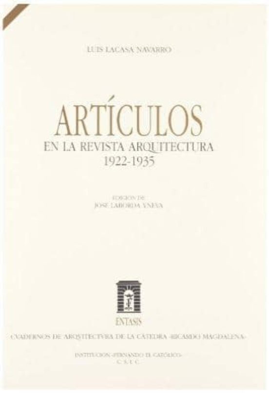 Articulos En La Revista Arquitectura 1922-1935
