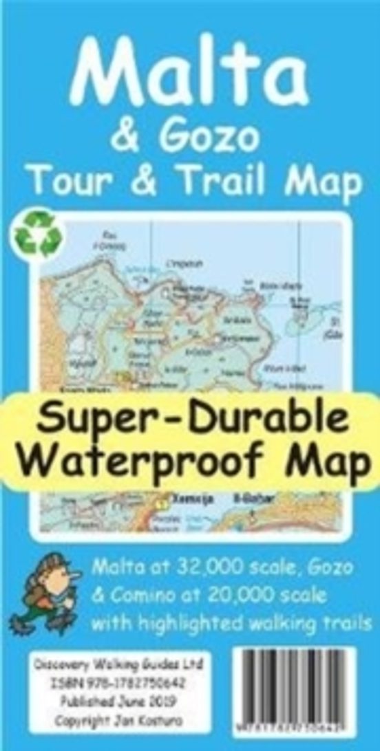 Malta And Gozo Tour And Trail Map