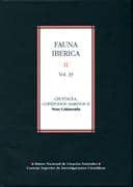Fauna Iberica. Vol.33. Crustacea Copepodos Marinos Ii Non Calano Ida