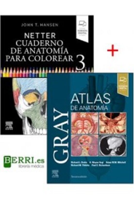 Lote Anatomia: Gray Atlas + Netter Cuaderno Para Colorear Gray. Atlas