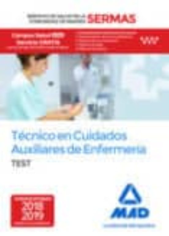 Técnico En Cuidados Auxiliares De Enfermería Del Servicio De Salud De La Comunidad De Madrid. Temario