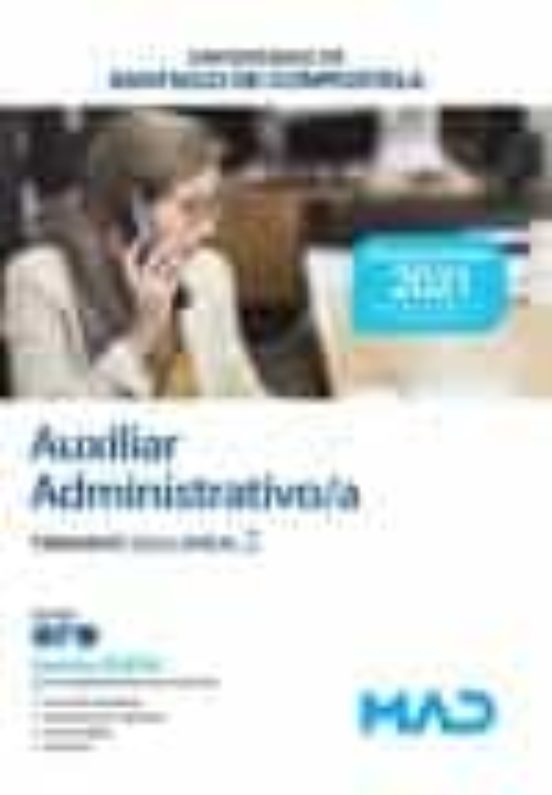 Auxiliar Administrativo/a De La Universidad De Santiago De Compostela. Temario Volumen 2