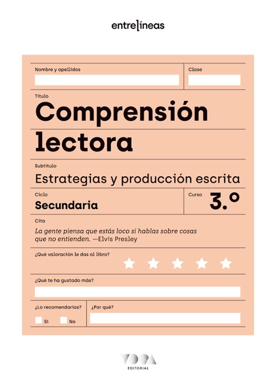 Entrelineas 3. Comprension Lectora Estrategias y Produccion Escrita
