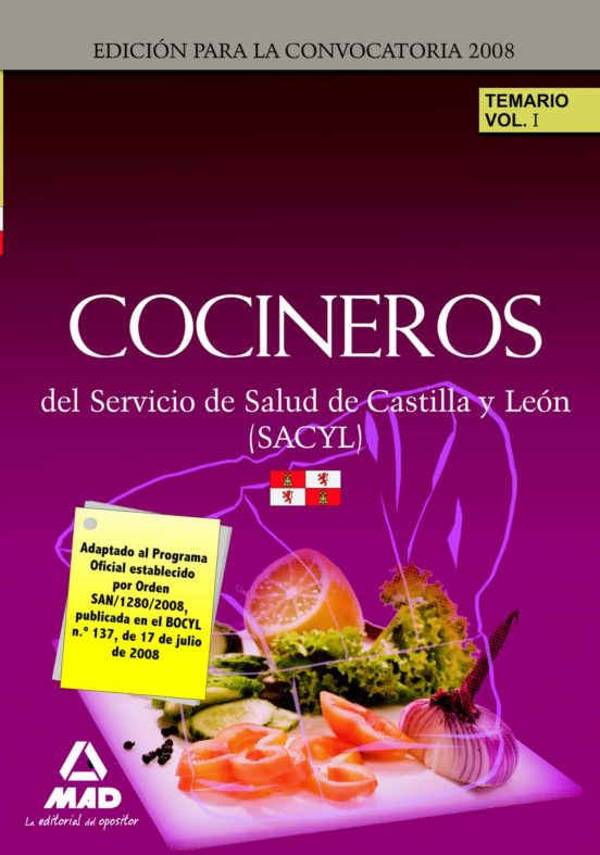 Cocineros Del Servicio De Salud De Castilla Y Leon : Temario