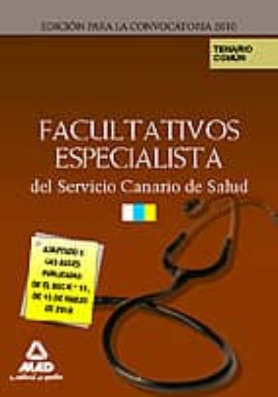 Facultativos Especialistas Del Servicio Canario De Salud. Temario