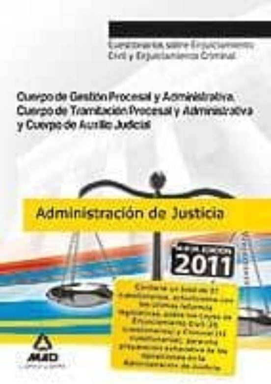 Cuerpos Admon De Justicia: Cuerpo Gestion Y Administrativa Cuerp O De