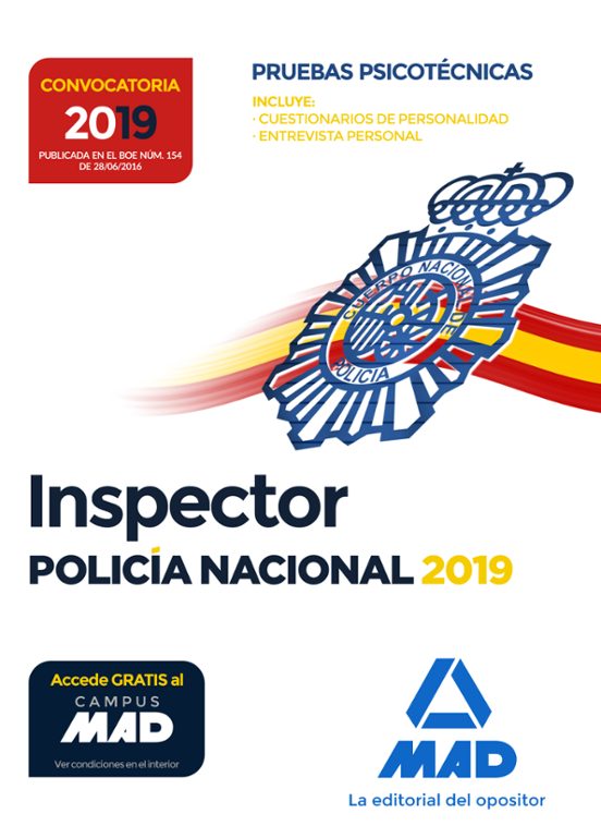 Inspector De Policía Nacional. Pruebas Psicotécnicas