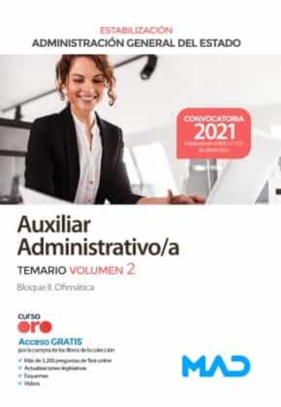 Auxiliar Administrativo De La Administración General Del Estado . Temario Volumen 2 Bloque II. Ofimática