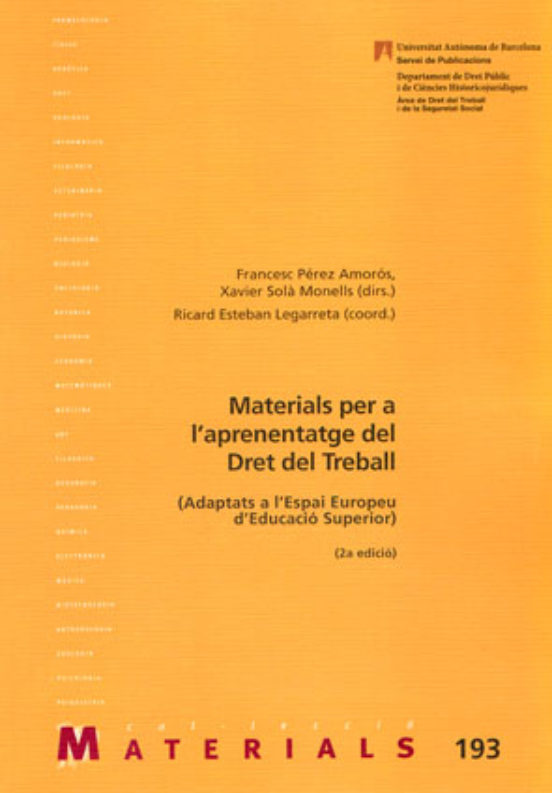 Materials Per L Aprenentatge Del Dret Del Treball