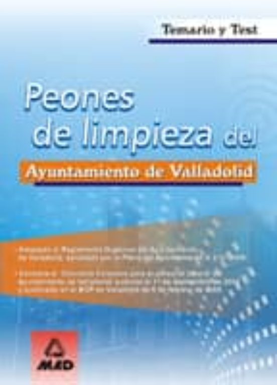 Peones De Limpieza Del Ayuntamiento De Valladolid. Temario Y Test