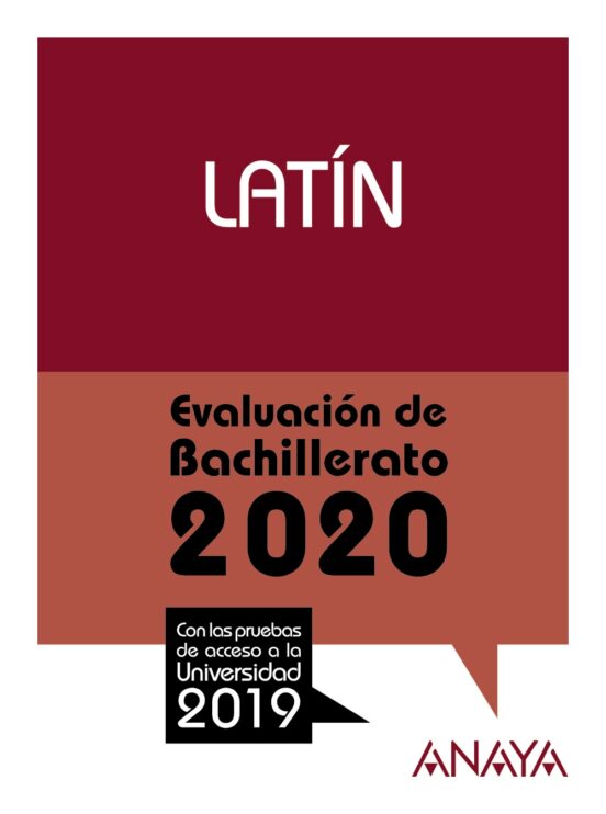 Latin: Evaluacion De Bachillerato 2020 - Prueba Acceso Universidad
