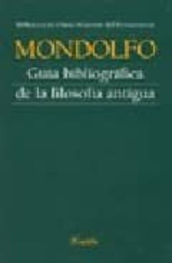 Guia Bibliografica de la Filosofia Antigua
