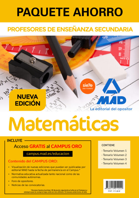 Paquete Ahorro Matemáticas Cuerpo De Profesores De Enseñanza Secundaria