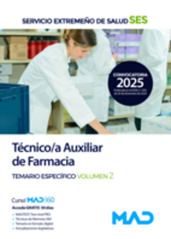Técnico/a Auxiliar De Farmacia Del Servicio Extremeño De Salud