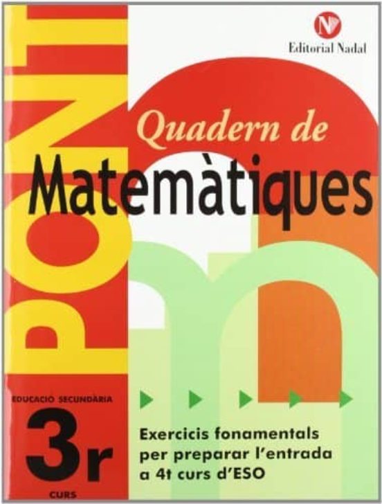 Quadern Matemàtiques 3º Pont Eso Cat
