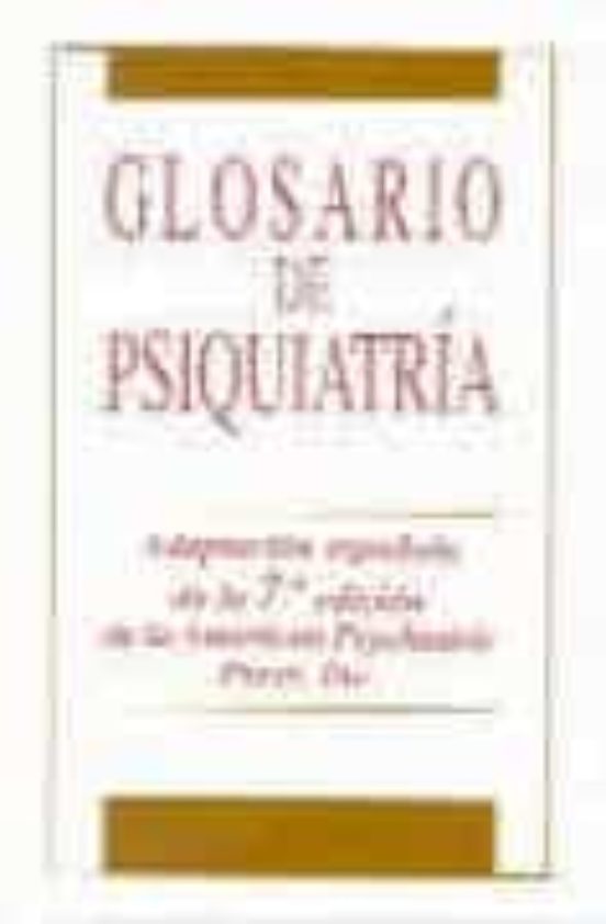 Glosario De Psiquiatria