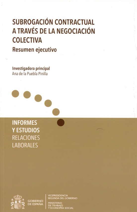 Subrogación Contractual A Través De La Negociación Colectiva Resumen E