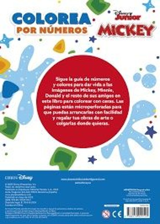 Mickey. Colorea Por Números Con Ceras
