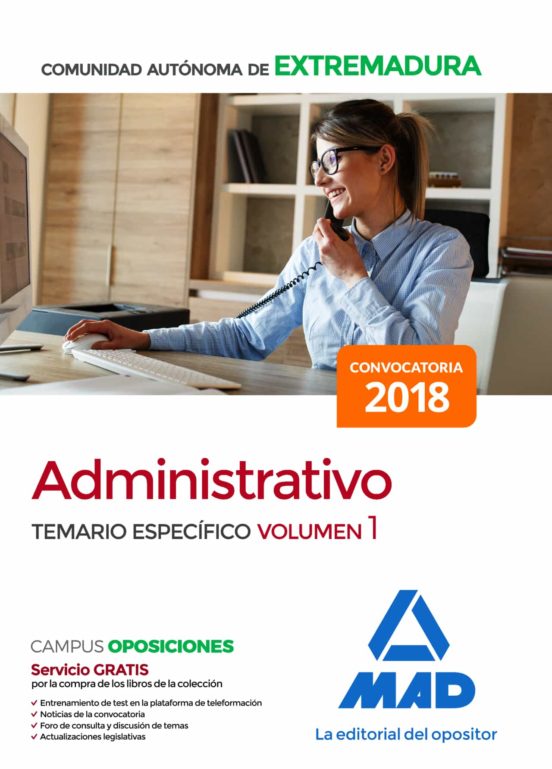 Administrativo De La Comunidad Autonoma De Extremadura: Temario Especi