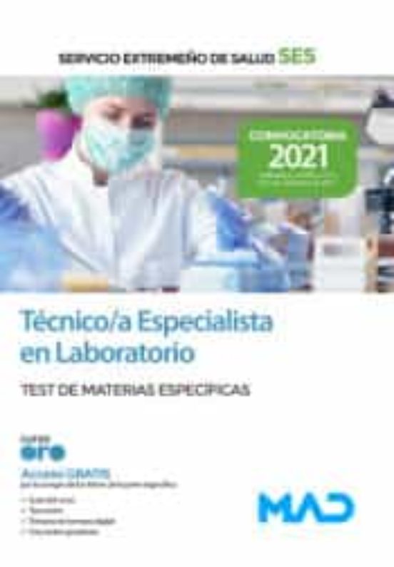 Técnico/a Especialista En Laboratorio Del Servicio Extremeño De Salud . Test De Materias Específicas