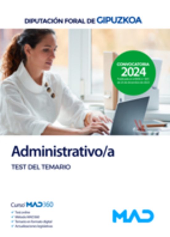 Administrativo/a Diputación Foral De Gipuzkoa. Test Del Temario