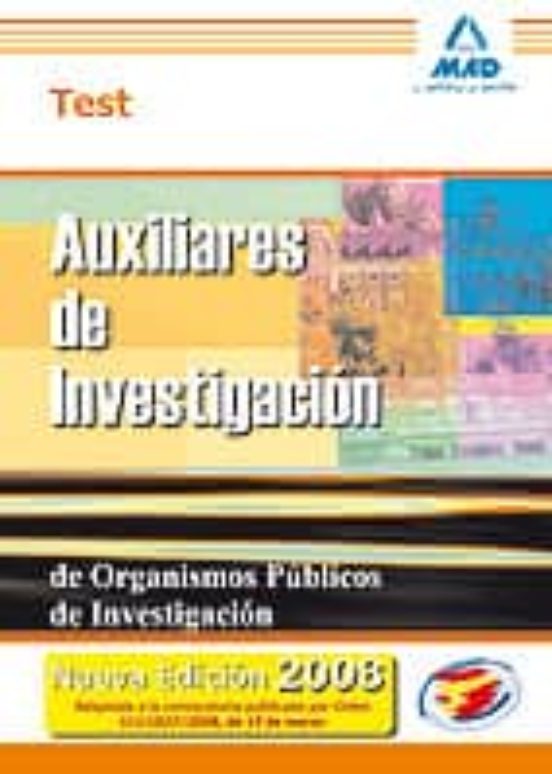 Auxiliares De Investigación De Organismos Públicos De Investigación. Test