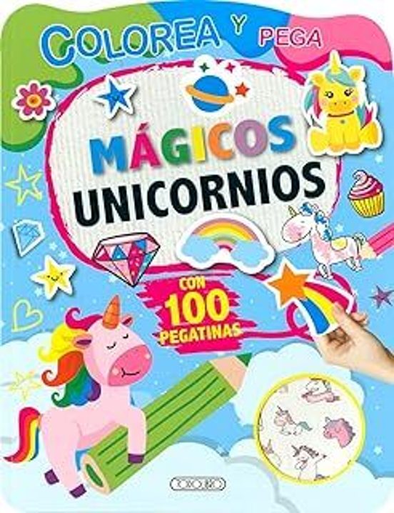 Magicos Unicornios. Colorea Y Pega