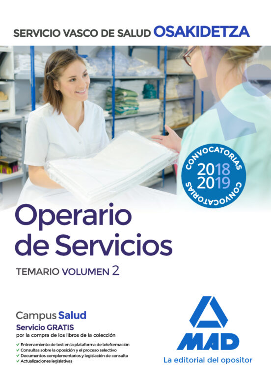Operario/a De Servicios De Osakidetza-servicio Vasco De Salud: Temario