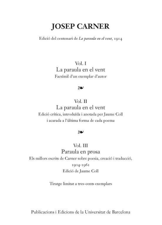 La paraula en el vent